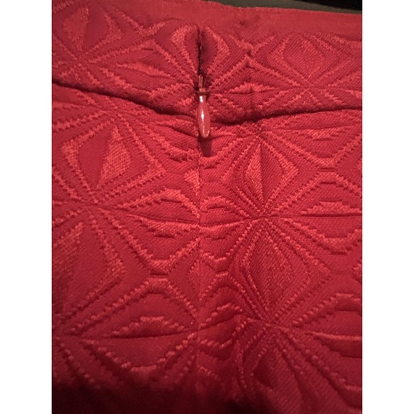 The Limited Petite Skirt Womens 6P Red Textured Jacquard Pencil Lined Office - Picture 6 of 11